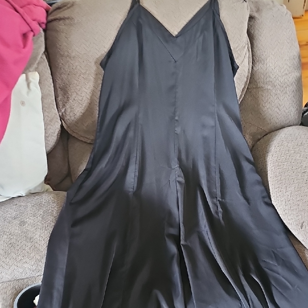 Elegant Black Slip Jumpsuit